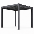 Pergola en aluminium 3x3 m gris anthracite