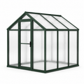 Serre de jardin en polycarbonate alvéolaire avec cadre en aluminium vert 200x150x200cm