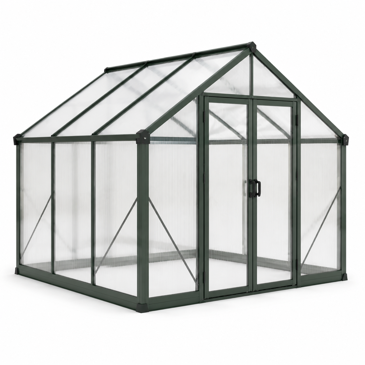 Serre en aluminium et polycarbonate transparent 250x190x195 cm