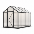 Serre de jardin en aluminium et polycarbonate noir 190x130x185 cm