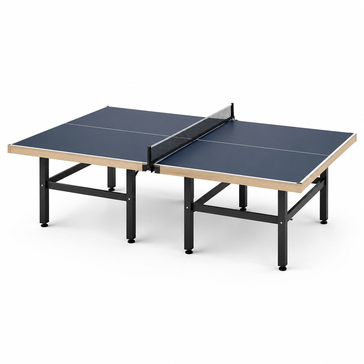 Table de ping-pong en MDF et métal bleu 274x152,5 cm