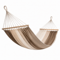 Hamac en coton rayé marron et beige 250cm